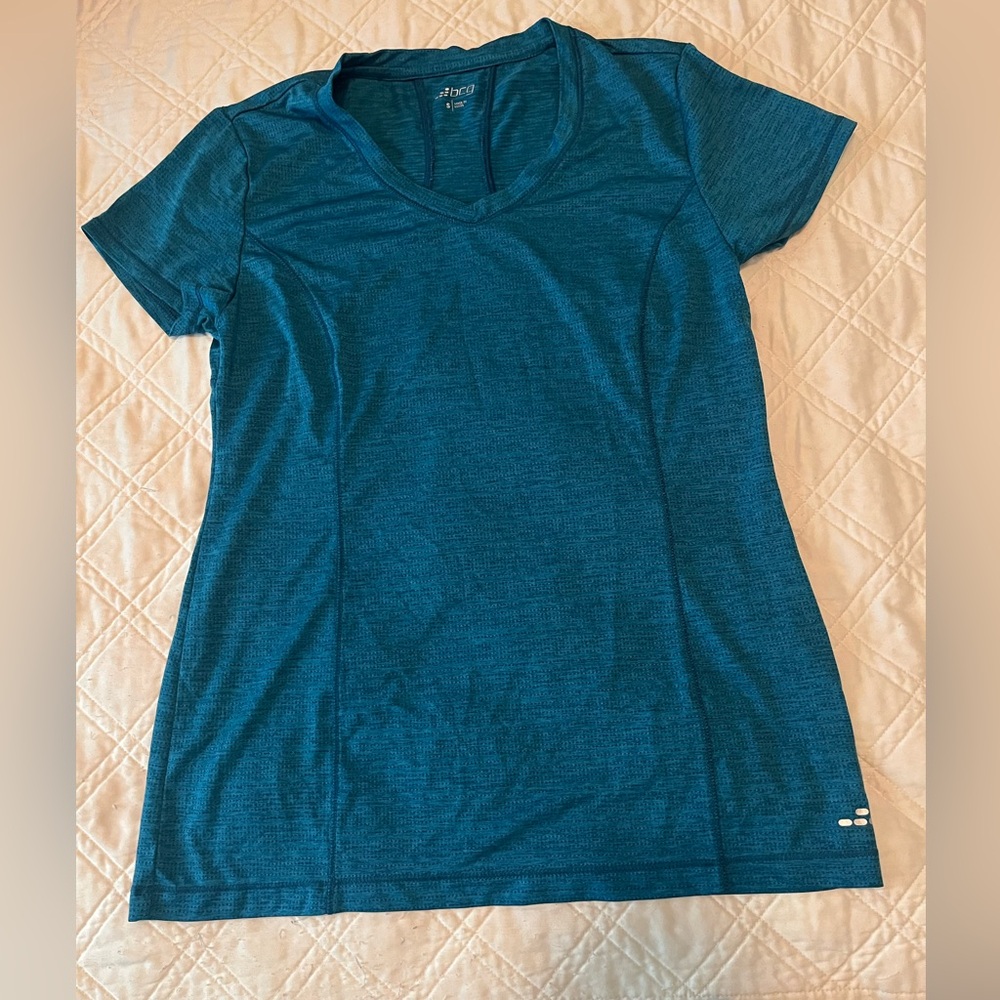 BCG Teal Short Sleeve Athletic Dry Fit Tee size Small